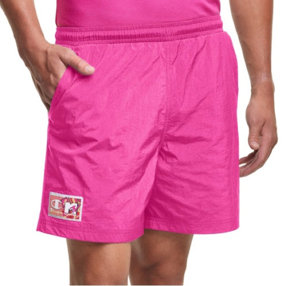 Champion x MTV Pink Apparel Collaboration Crinkle Woven Men’s shorts size small